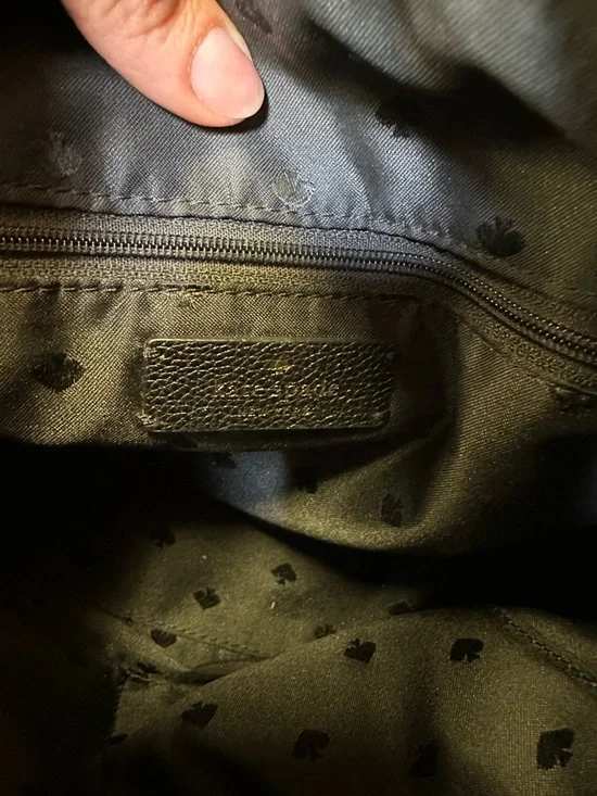 Kate Spade New York Black Pebbled Leather Shoulder Bag Zip Top Classic Purse - Picture 4 of 7